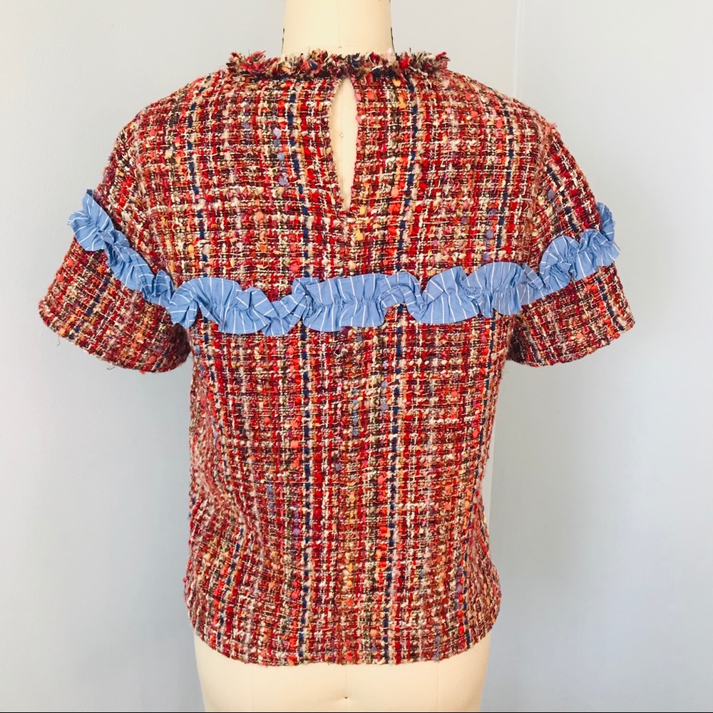 Zara Multi-Color Tweed Top - Picture 3 of 7